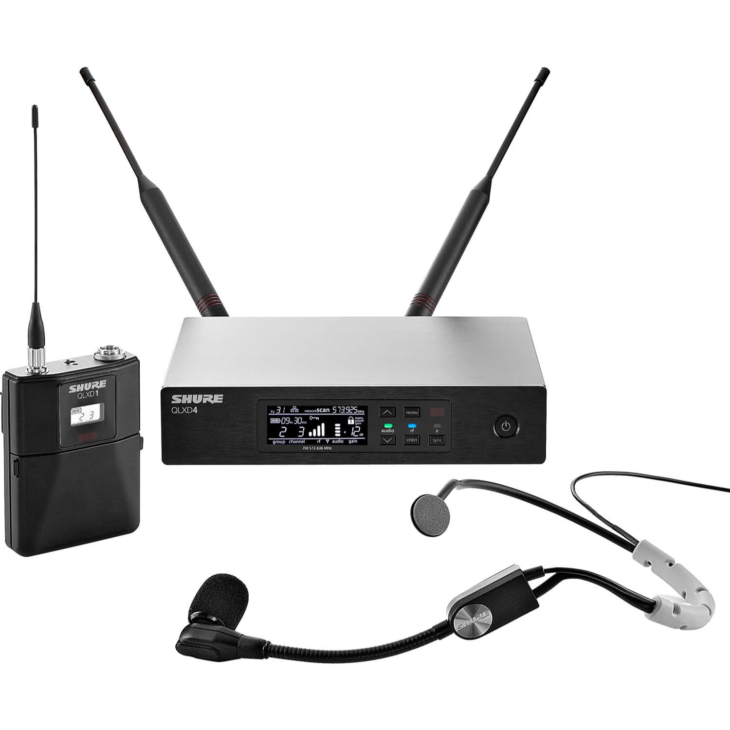 Shure QLXD14/SM35 Digital Wireless Headworn Microphone System (H50, 534-598 MHz)