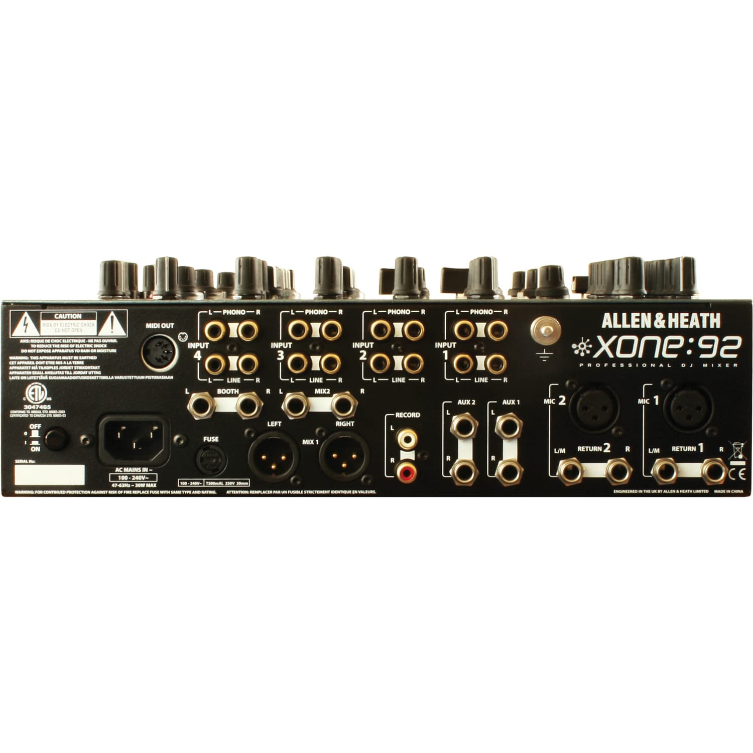 Allen & Heath Xone:92 Professional DJ Mixer with Linear Faders