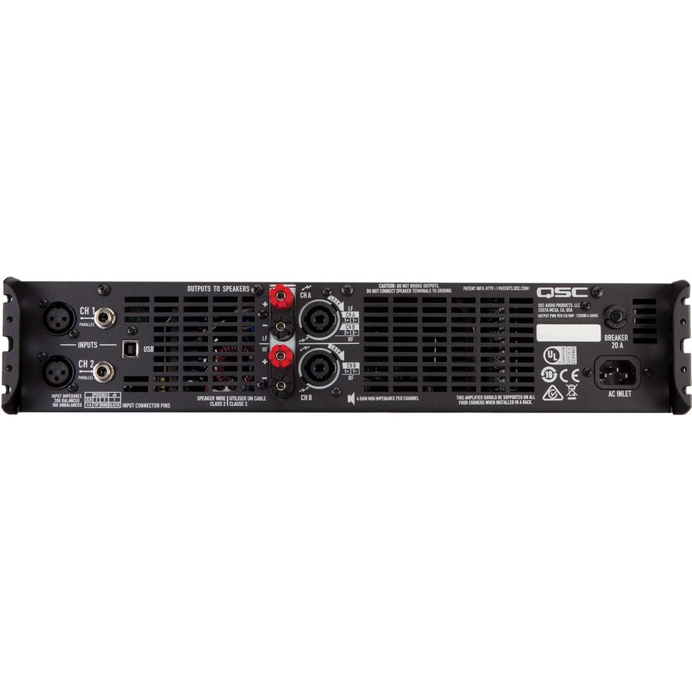 QSC GXD8 Professional 4500W Power Amplifier with DSP