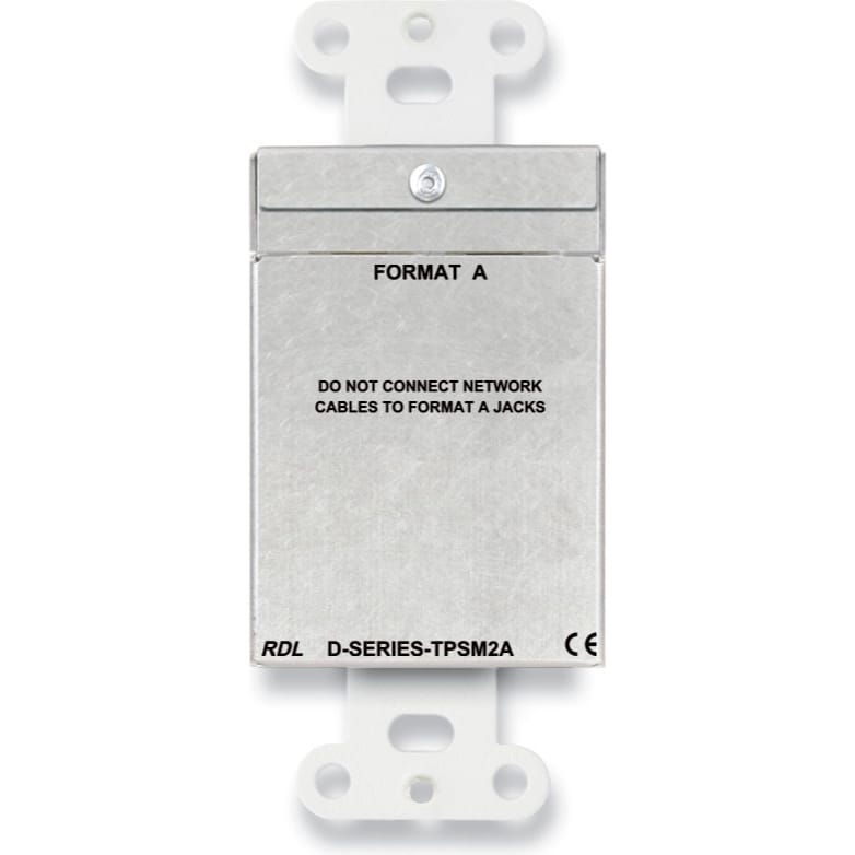 RDL D-TPSM2A Format-A Dual Microphone Preamplifier on Decora Plate (White)