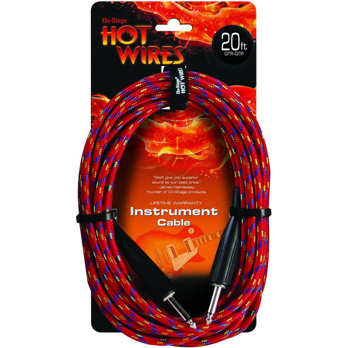 On-Stage IC-20BR Braided Instrument Cable (20')