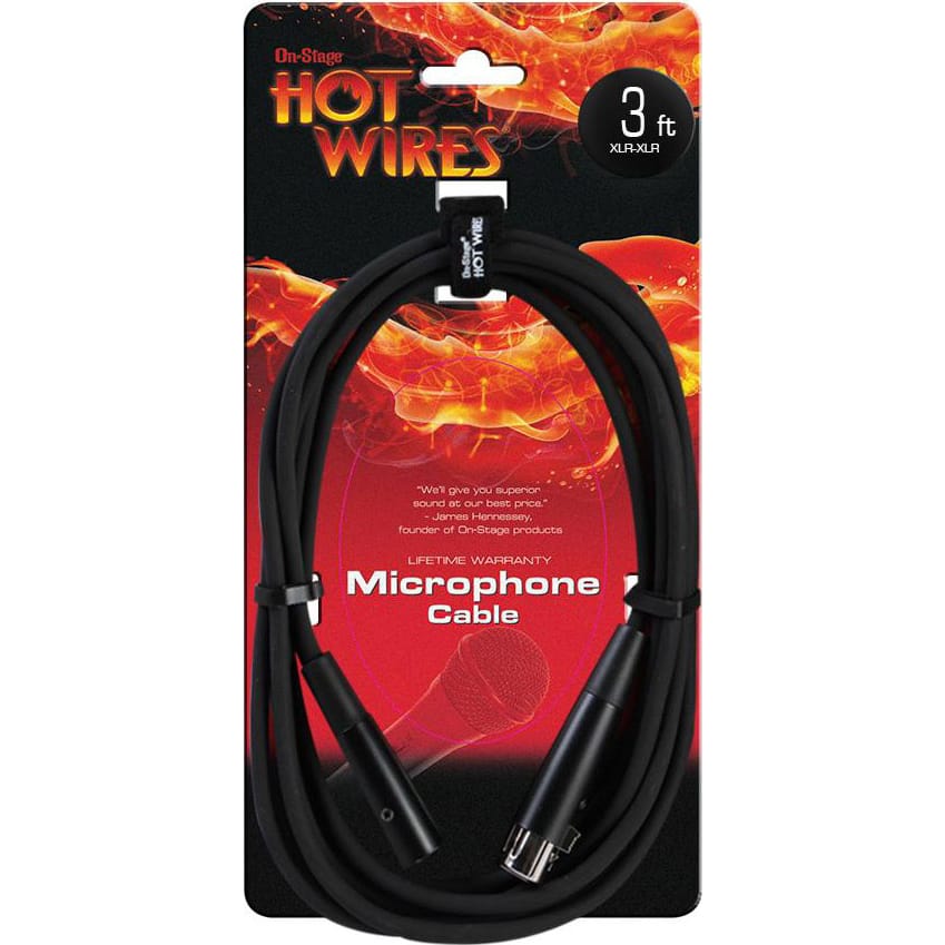 On-Stage MC12-3 Mic Cable (3')