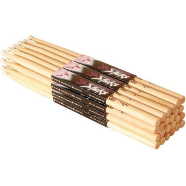 On-Stage MW2B Maple Drum Sticks (2B, Wood Tip, Brick of 12 Pair)