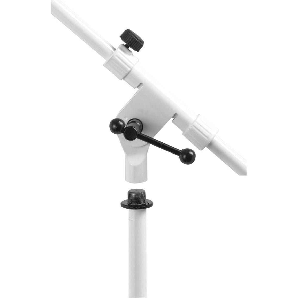 On-Stage MS7801W Tripod Base Euro-Style Microphone Boom Stand (White)