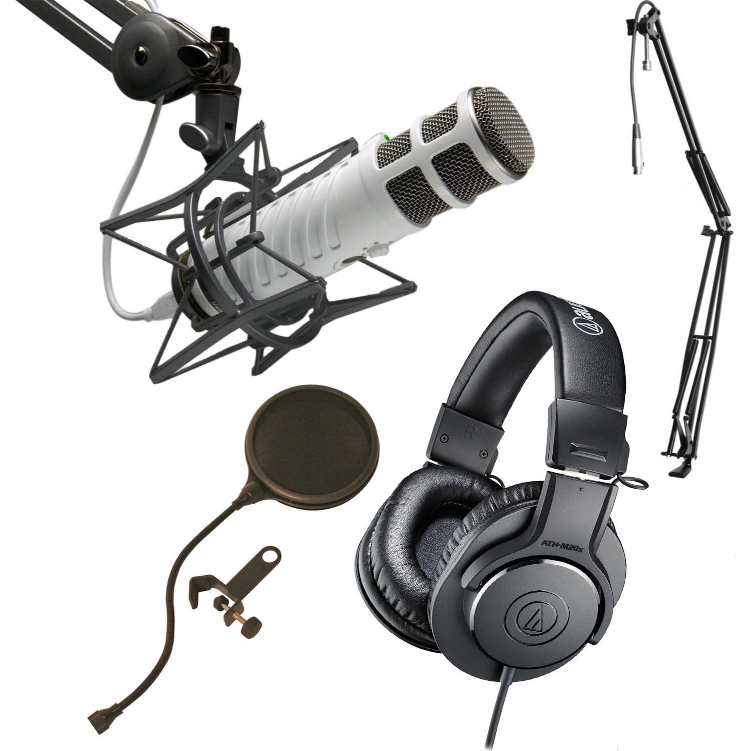 Rode Podcaster Cardioid End-Address Dynamic USB Microphone (Complete Podcasting Bundle)