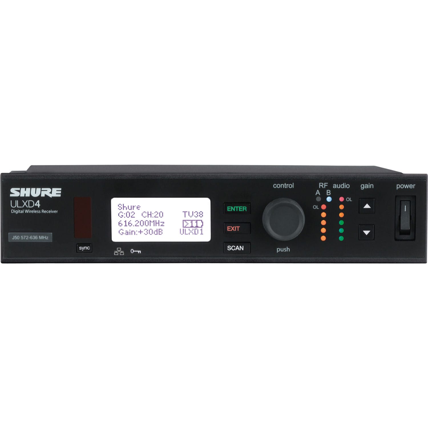 Shure ULXD4 Single-Channel Digital Wireless Receiver (X52: 902-928 MHz)