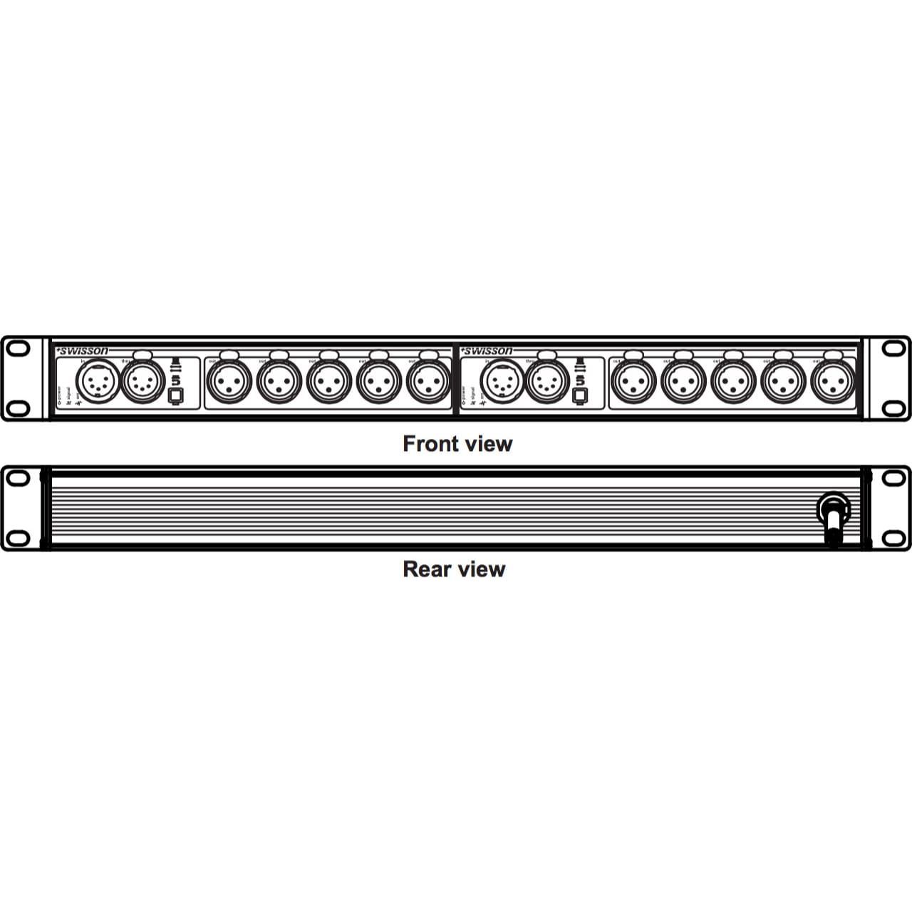 Swisson XSP-5R5-5R5-US DMX Splitter (Double Rack Mix)