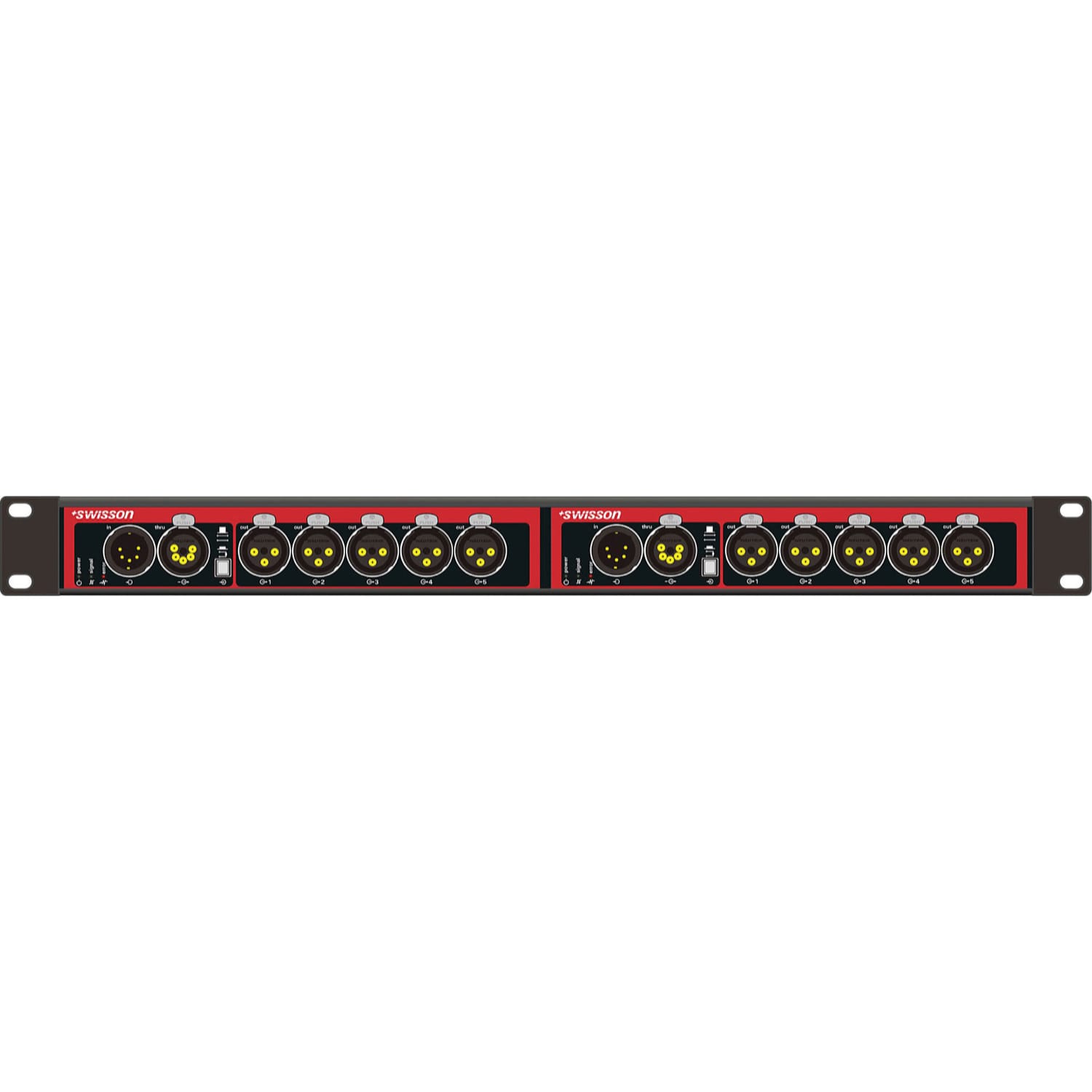 Swisson XSP-5R5-5R5-US DMX Splitter (Double Rack Mix)