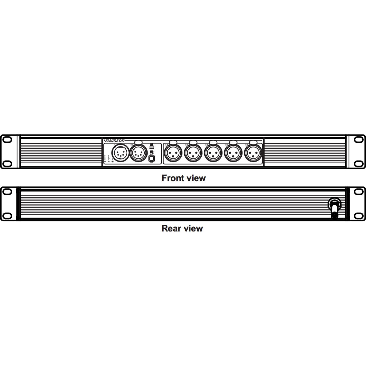 Swisson XSP-5R5-US DMX Splitter (Single Rack Mix)