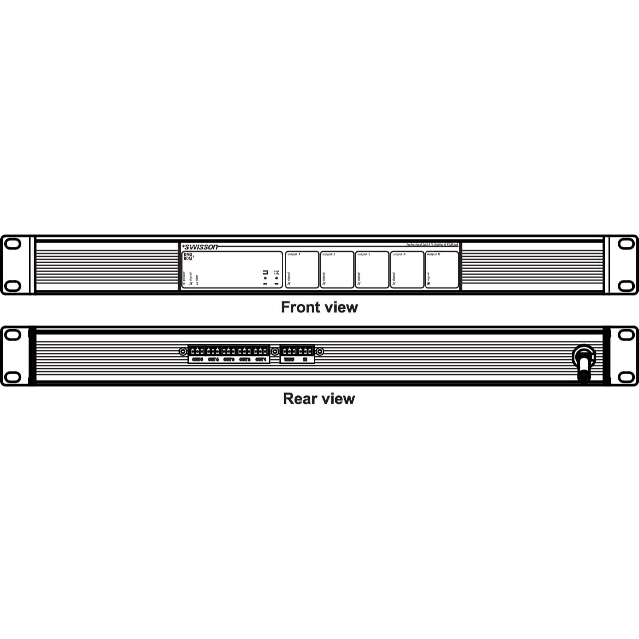 Swisson XSP-TR5-TR5-US DMX Splitter Terminal (Double Rack)