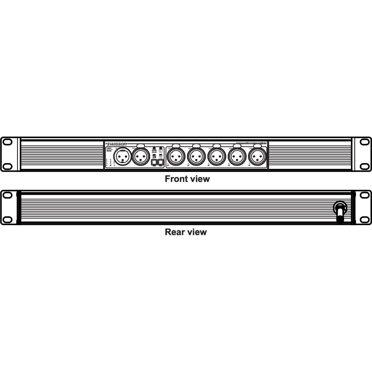 Swisson XSR-3R-US RDM & DMX Splitter (Single Rack)