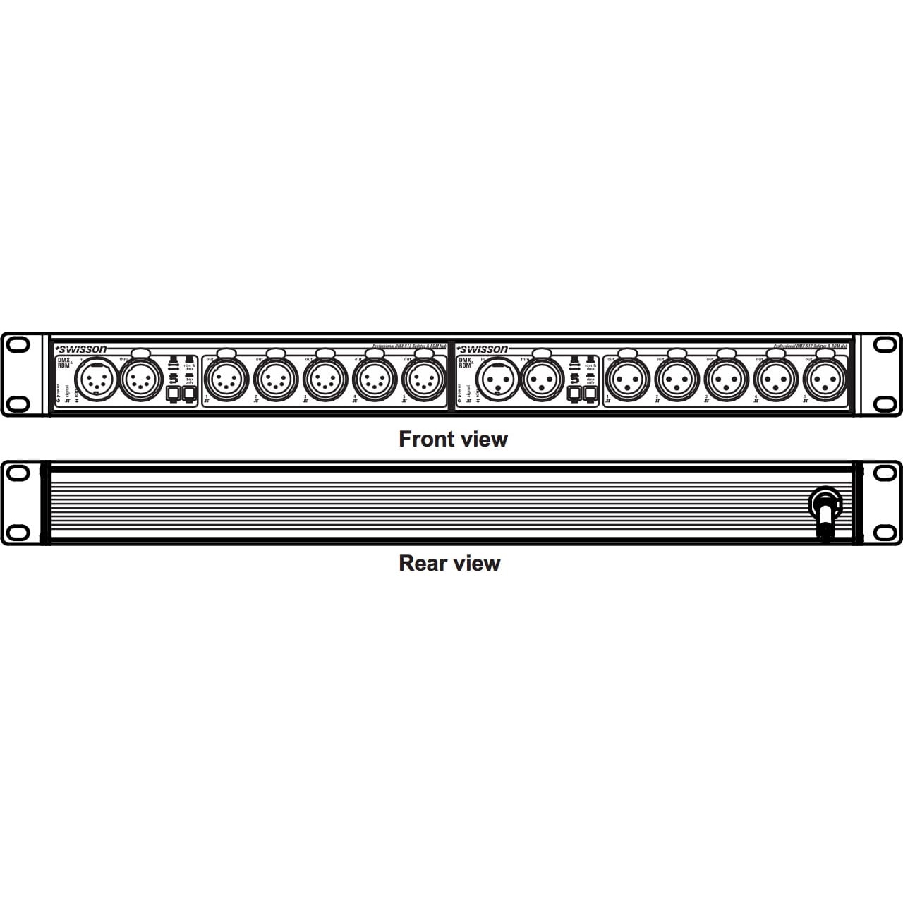 Swisson XSR-5R-3R-US RDM & DMX Splitter (Double Rack)