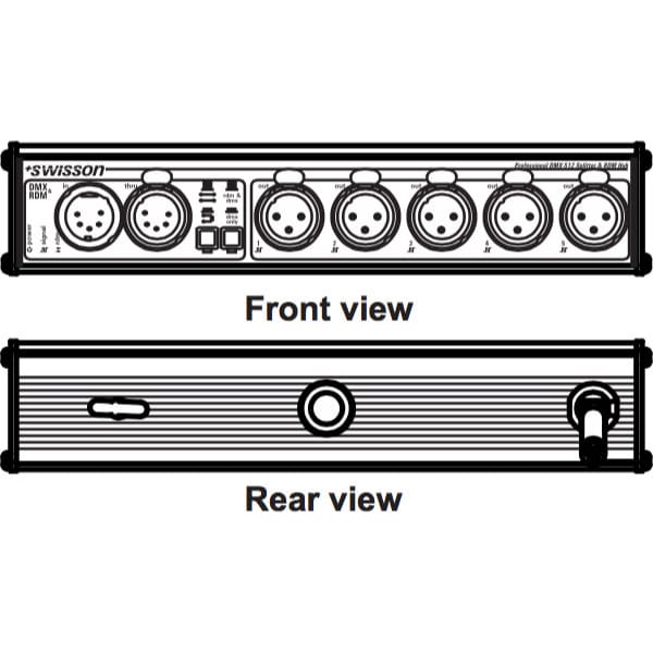 Swisson XSR-5B5-US RDM & DMX Splitter (Box)