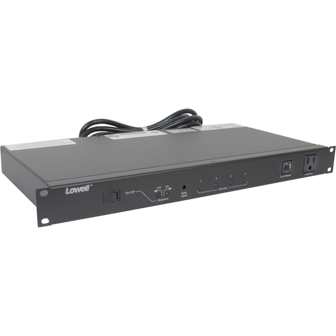 Lowell ACR-SEQ4-1509 15A Rackmount Power Sequencer with 9 Outlets