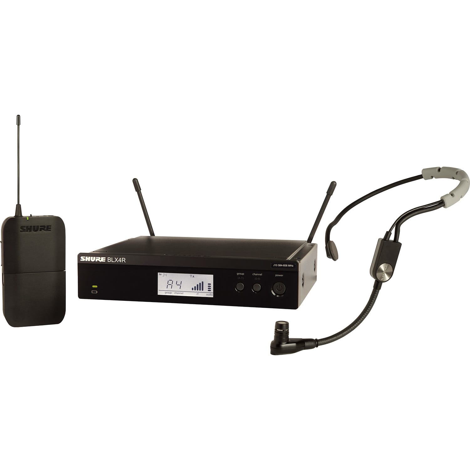 Shure BLX14R/SM35 Rackmount Wireless Cardioid Headset Microphone System (H10: 542-572 MHz)