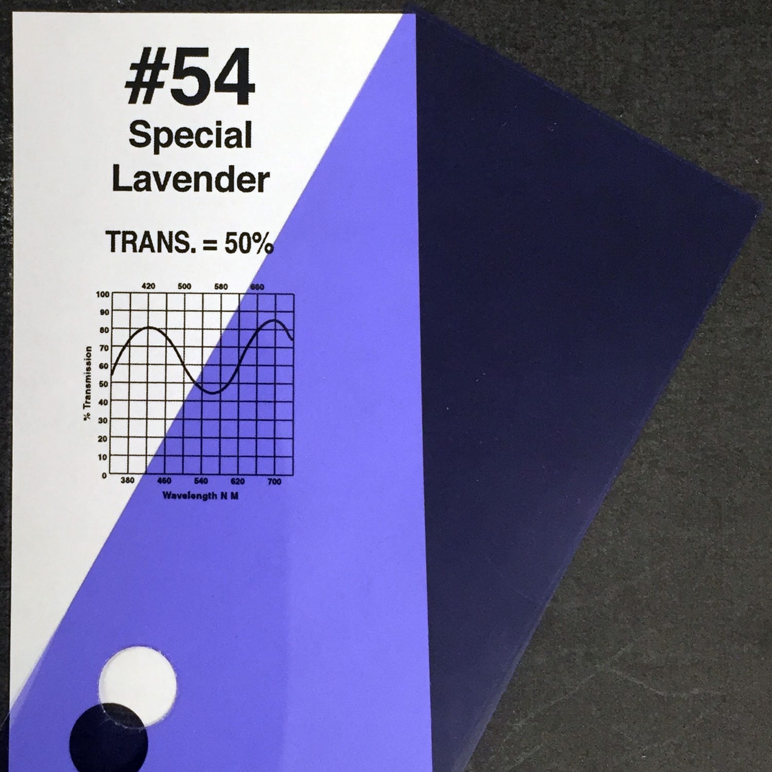 Rosco #54 Roscolux Cinegel Filter Gel Special Lavender (20" x 24" Sheet)