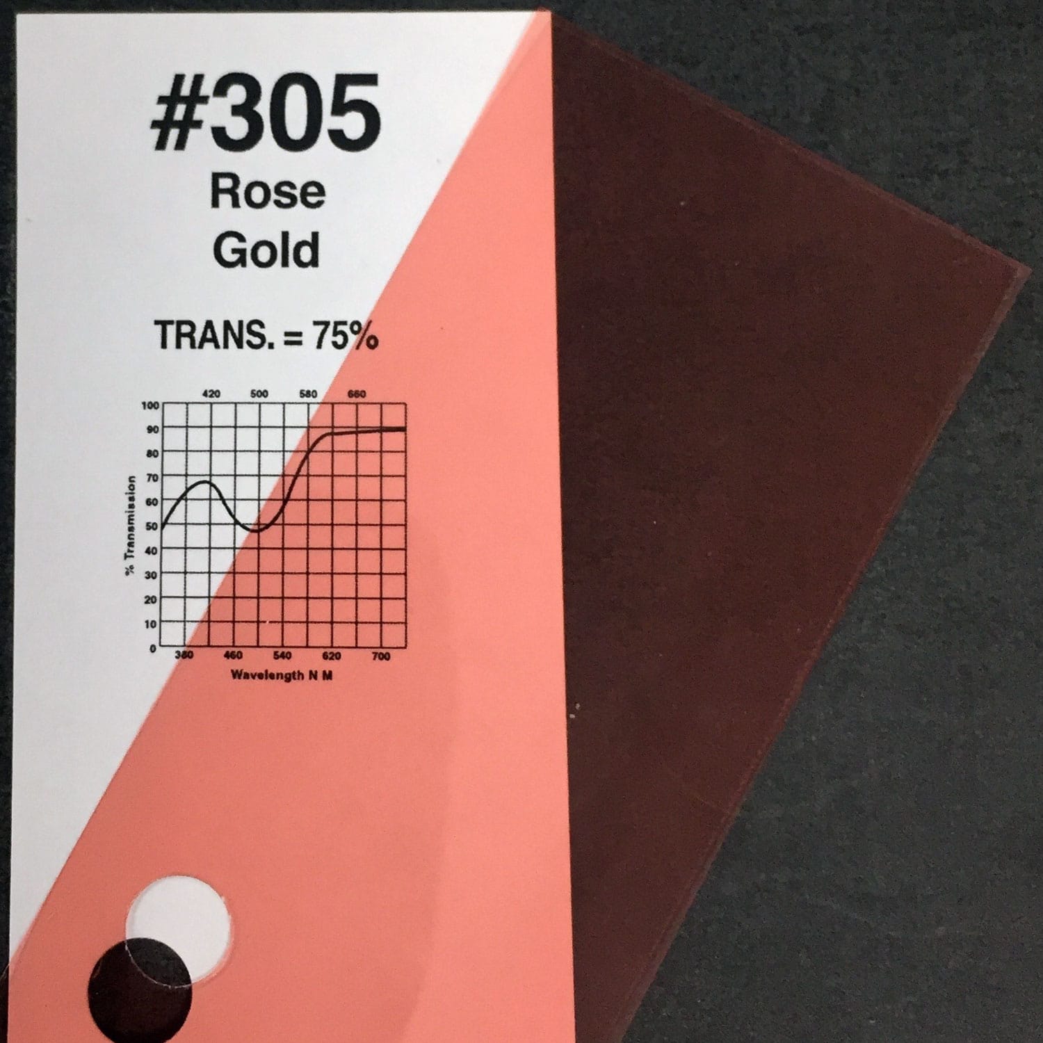 Rosco #305 Roscolux Cinegel Filter Gel Rose Gold (20" x 24" Sheet)