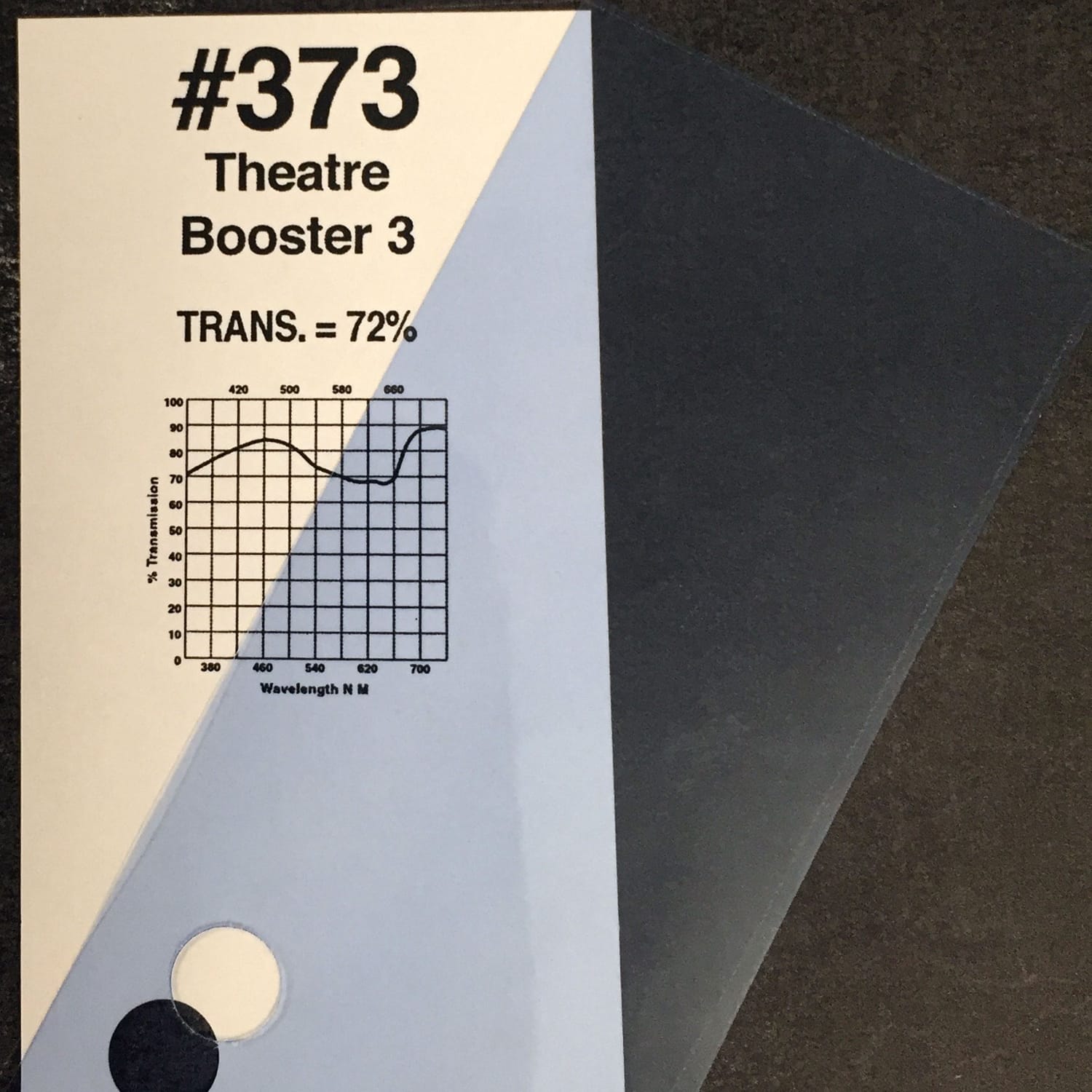 Rosco #373 Roscolux Cinegel Filter Gel Theatre Booster 3 (20" x 24" Sheet)