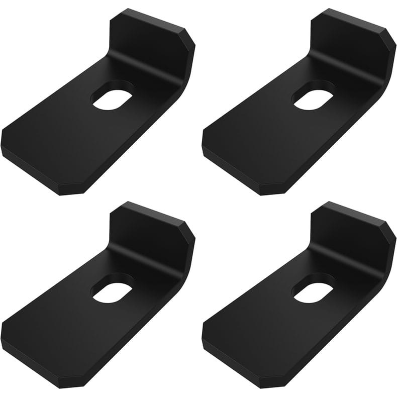 Penn Elcom G0755 Medium Black Powder Coated Steel Speaker Grill Clamps (4 Pack)