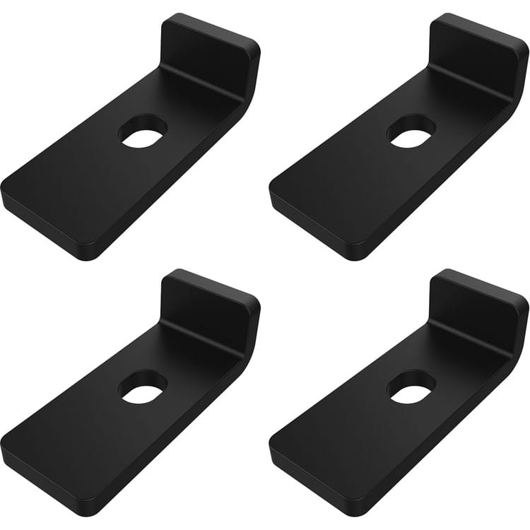 Penn Elcom G0770 Long Black Powder Coated Steel Speaker Grill Clamps (4 Pack)