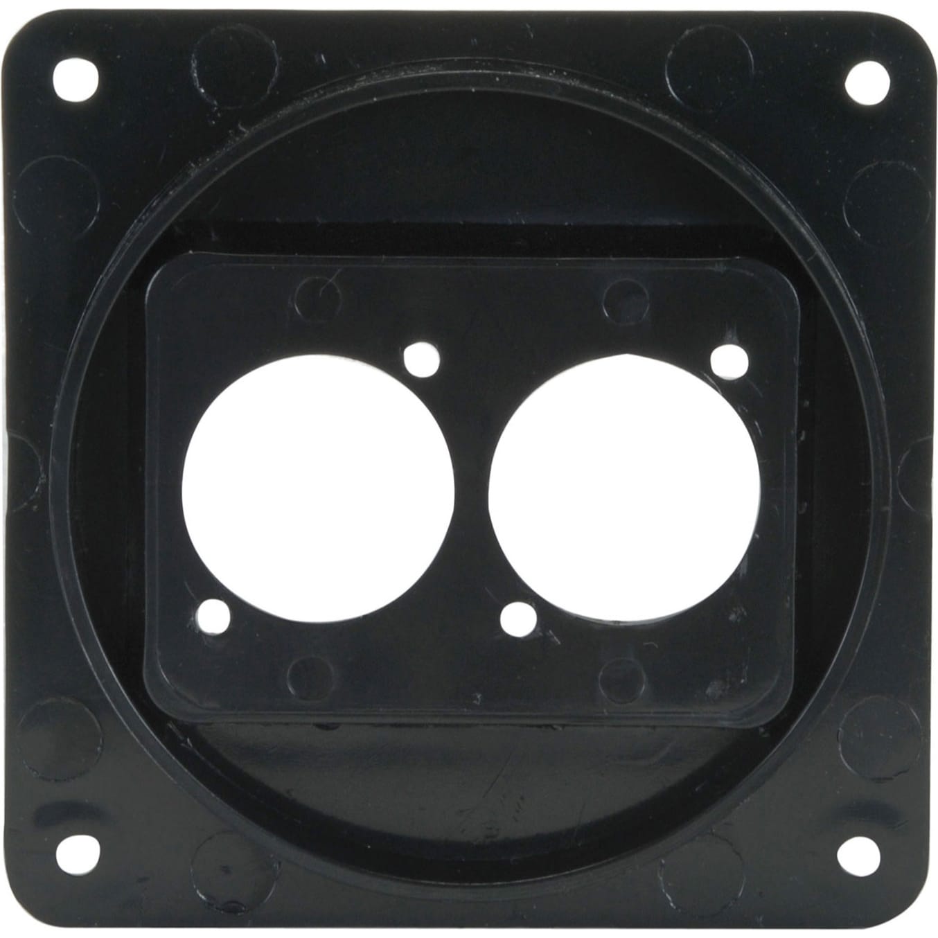 Penn Elcom M1504 Speaker Cabinet Recessed Dish for Two Neutrik D-Series (Black)