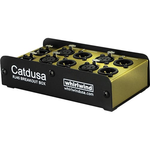 Whirlwind Catdusa Snake Box, 4 Channel, XLRF/XLRM Pairs, Cat5e Ethercon I/O