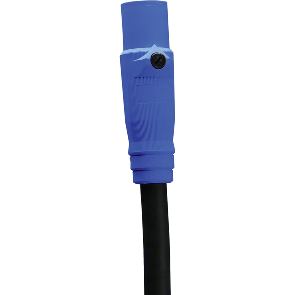 Whirlwind Hubbell HBL400MBL Single Pole Male Cam-Lock Connector (Blue)