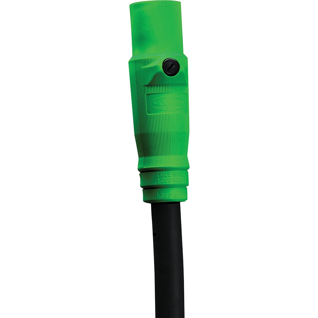 Whirlwind Hubbell HBL400MGN Single Pole Male Cam-Lock Connector (Green)