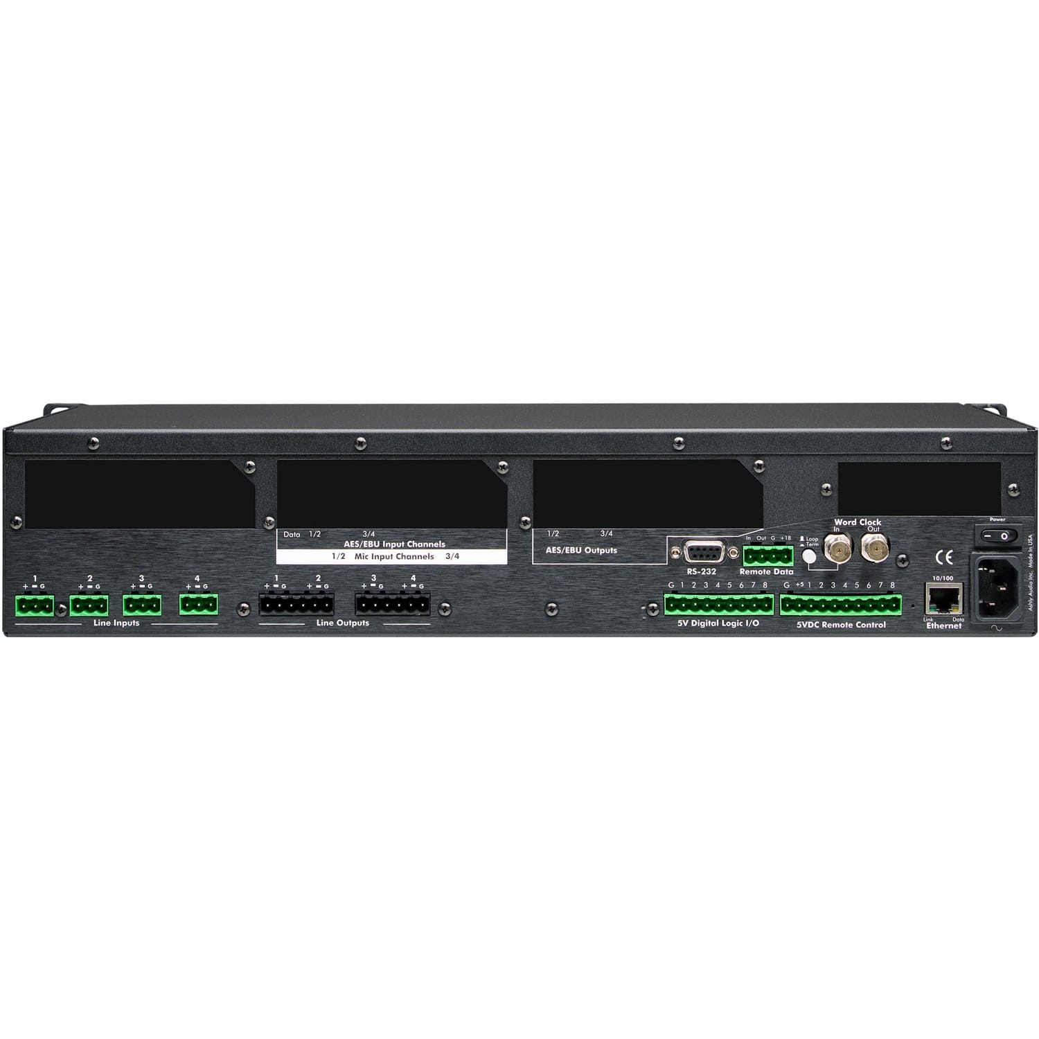 Ashly ne4400ms Network Enabled Protea DSP System Processor with Mic In & AES Out (4x4)