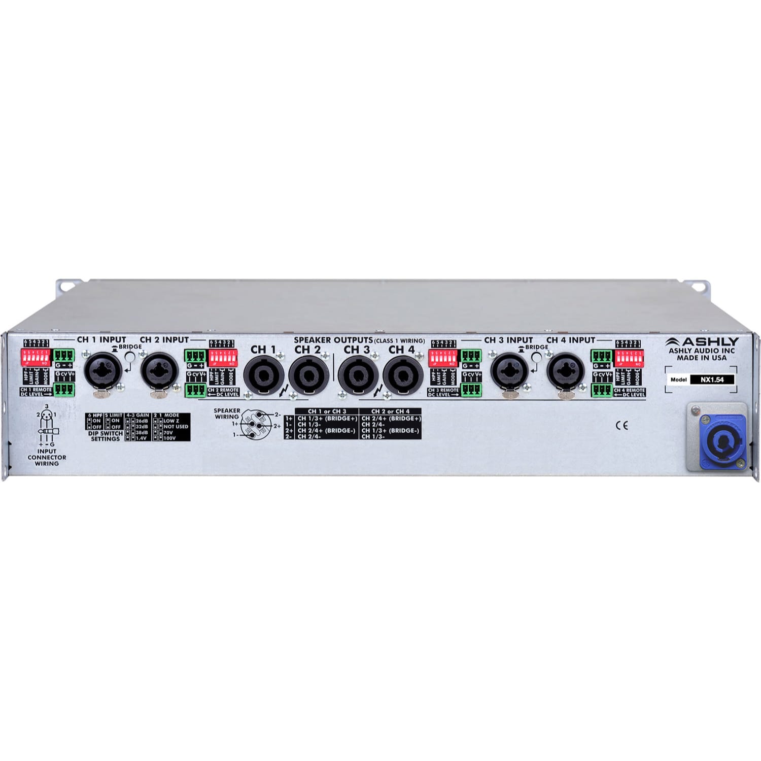 Ashly nX1.54 Network Multi-Mode Power Amplifier (4 x 1500W)