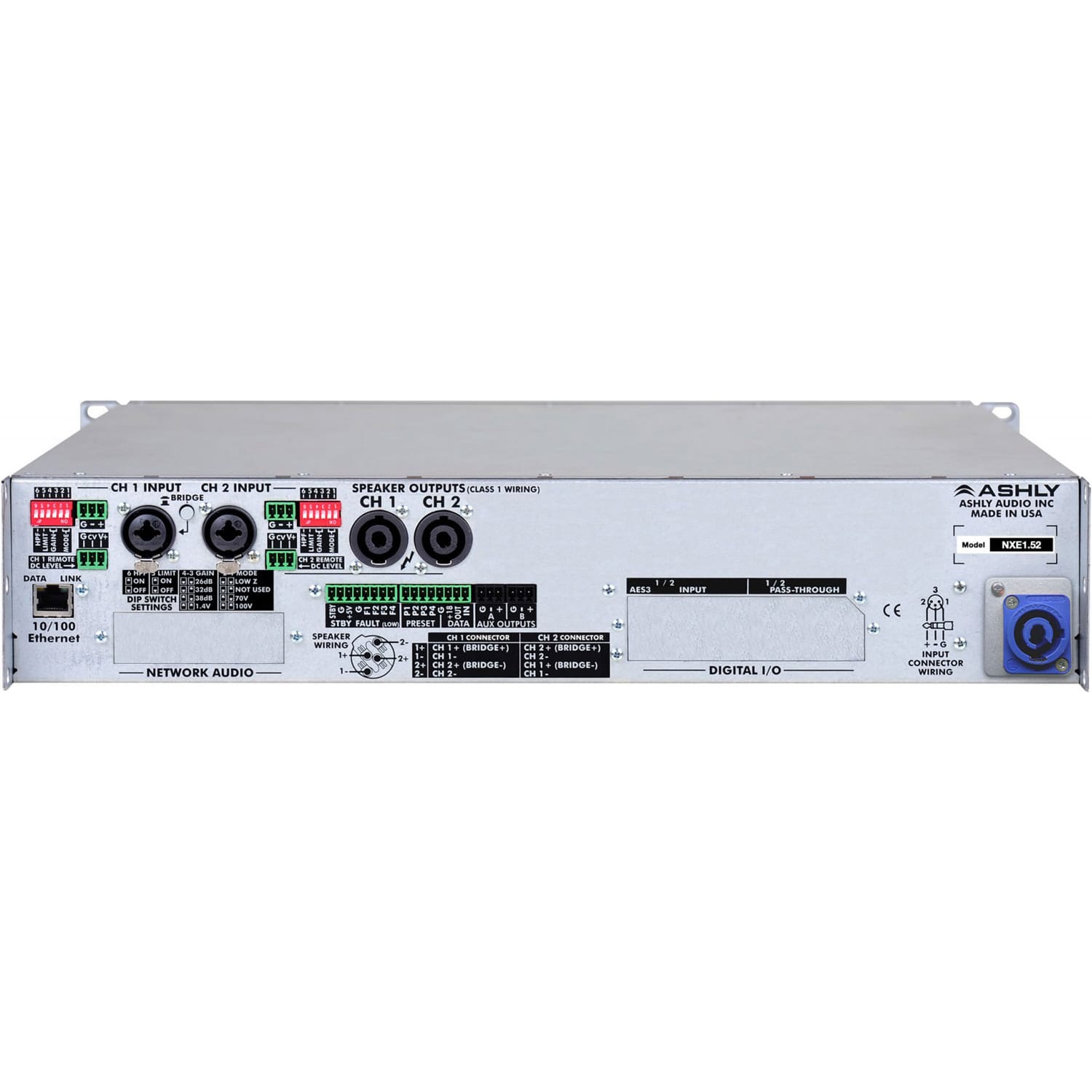 Ashly nXe1.52 Network Multi-Mode Power Amplifier (2 x 1500W)