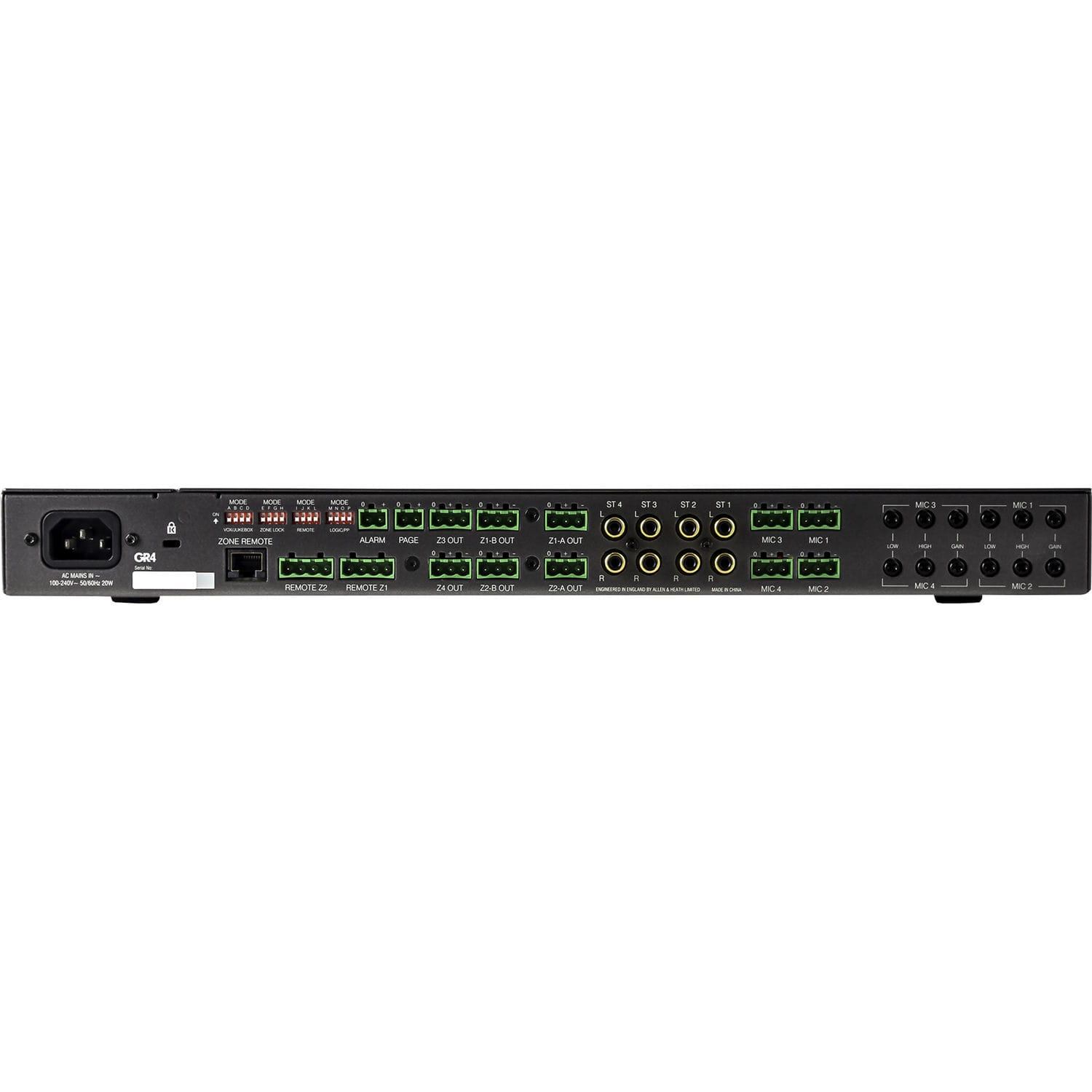 Allen & Heath GR4 Rack Mount Zone Mixer