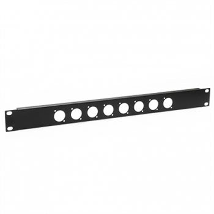 Penn Elcom R1269/1UK/08 Rack Panel Punched for Neutrik D-Style Connectors (1U, 8 Hole)