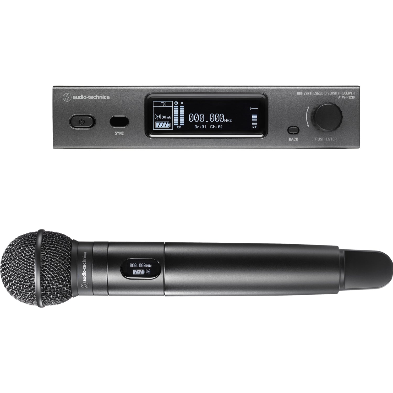 Audio-Technica ATW-3212/C510 Cardioid Dynamic Handheld Wireless Microphone System (470-530 MHz)