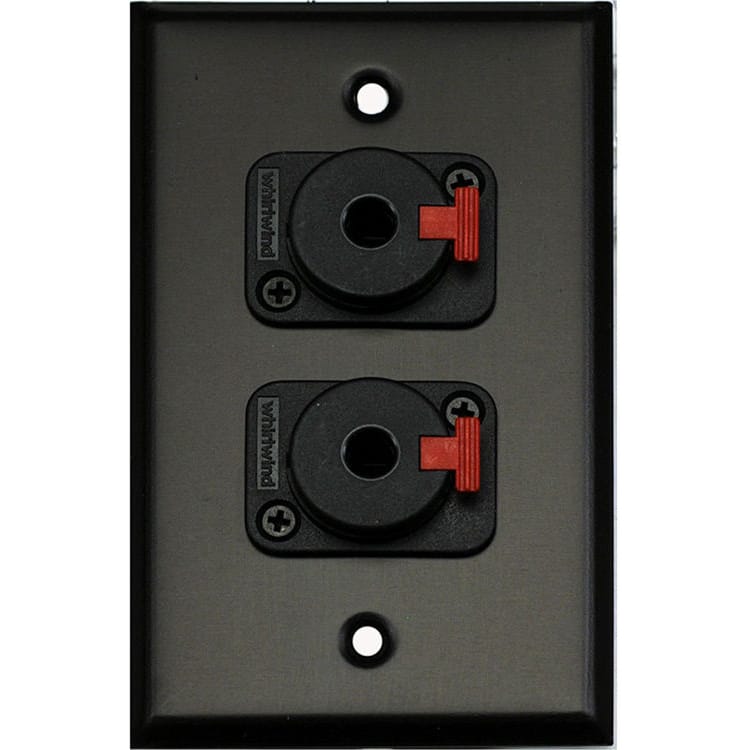 Whirlwind WP1B/2QW Wallplate for 2 Whirlwind WCQF 1/4" Jacks