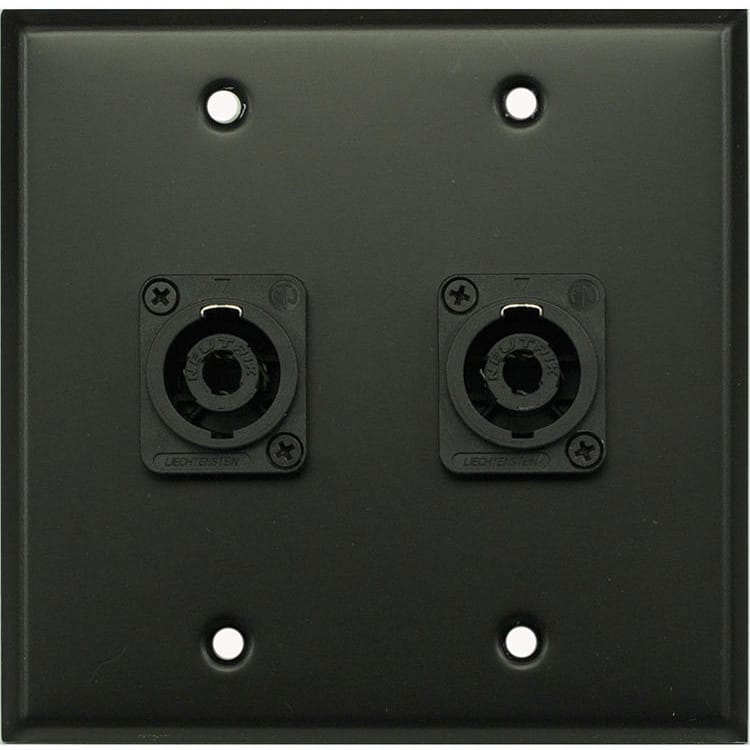 Whirlwind WP2B/2NL4 Wallplate for 2 Neutrik NL4 Speakons