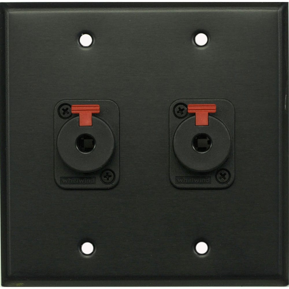 Whirlwind WP2B/2QW Wallplate for 2 Whirlwind WCQF 1/4 Jacks