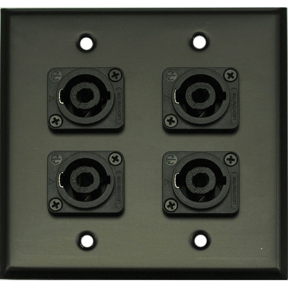 Whirlwind WP2B/4NL4 Wallplate for 4 Neutrik NL4 Speakons