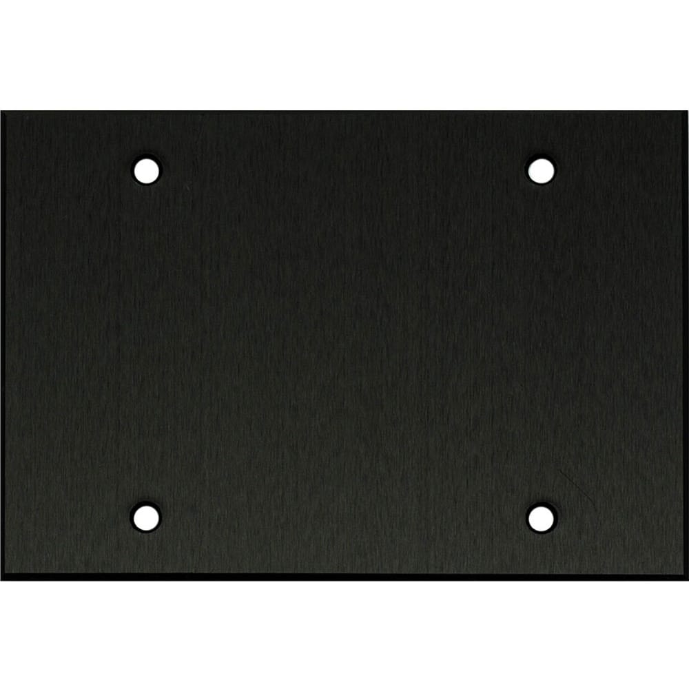 Whirlwind WPX3B/0H Wallplate .125 Black Anodized Aluminum