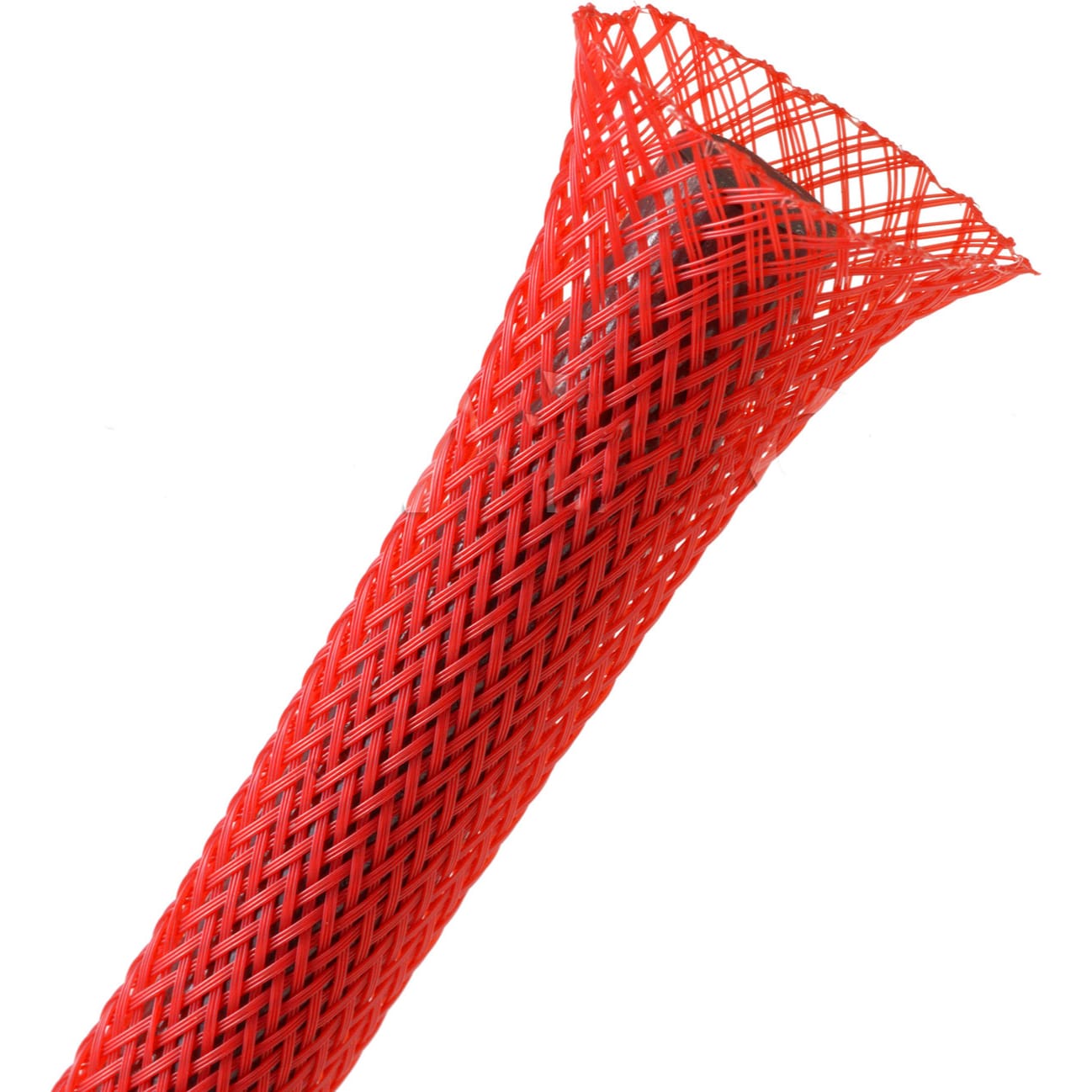 Techflex Flexo PET Expandable Braided Sleeving (1/4" Red, By the Foot)