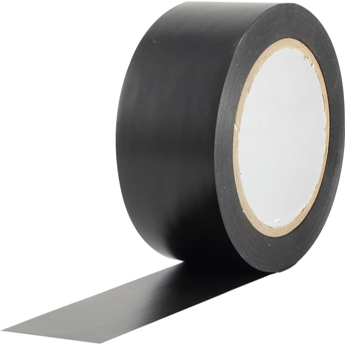 ProTapes Pro 50 Premium Vinyl Safety Marking and Dance Floor Splicing Tape 2" x 36yds (Black)