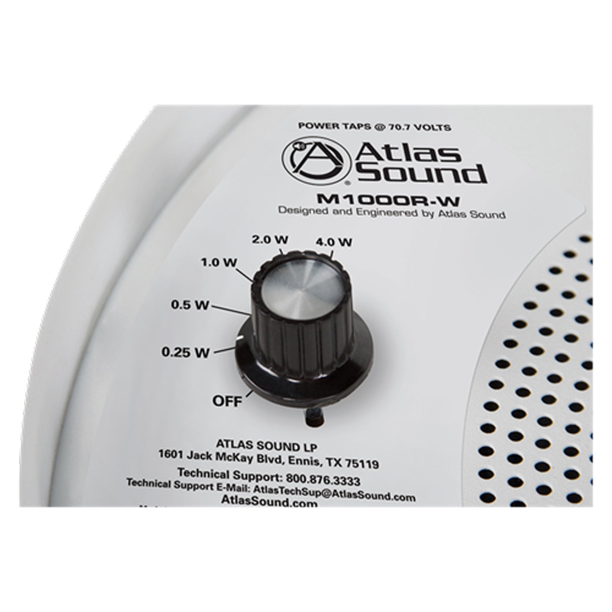 AtlasIED M1000R-W 8" Dual Cone Sound Masking Speaker with 4W 70V Transformer & Enclosure (White)