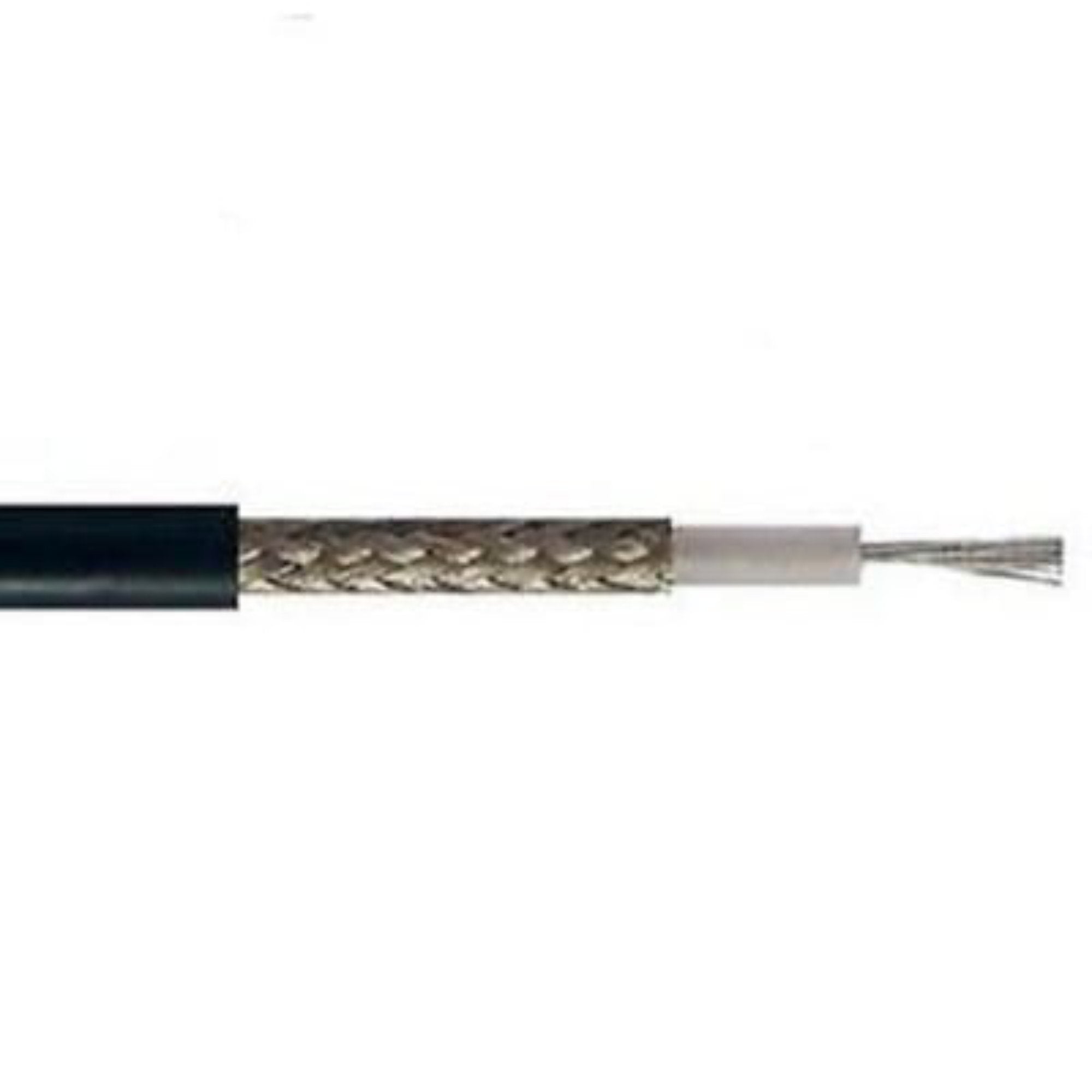 West Penn 812 RG58/U 50 Ohm Non-Plenum Stranded Coaxial Cable (Black, By the Foot)