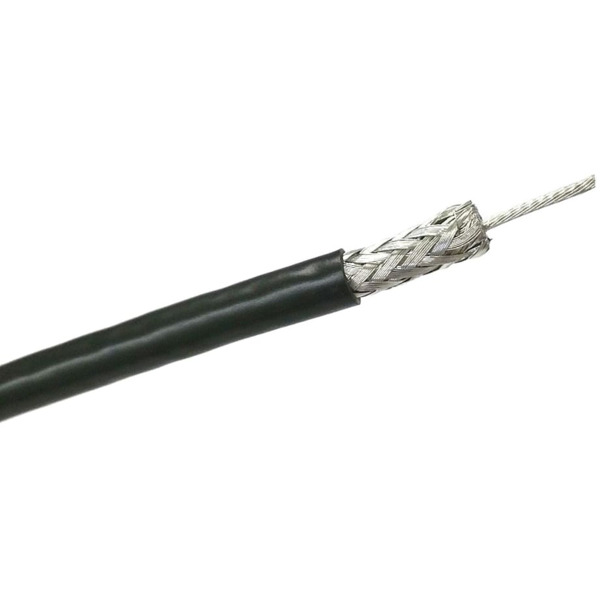 West Penn 812 RG58/U 50 Ohm Non-Plenum Stranded Coaxial Cable (Black, By the Foot)