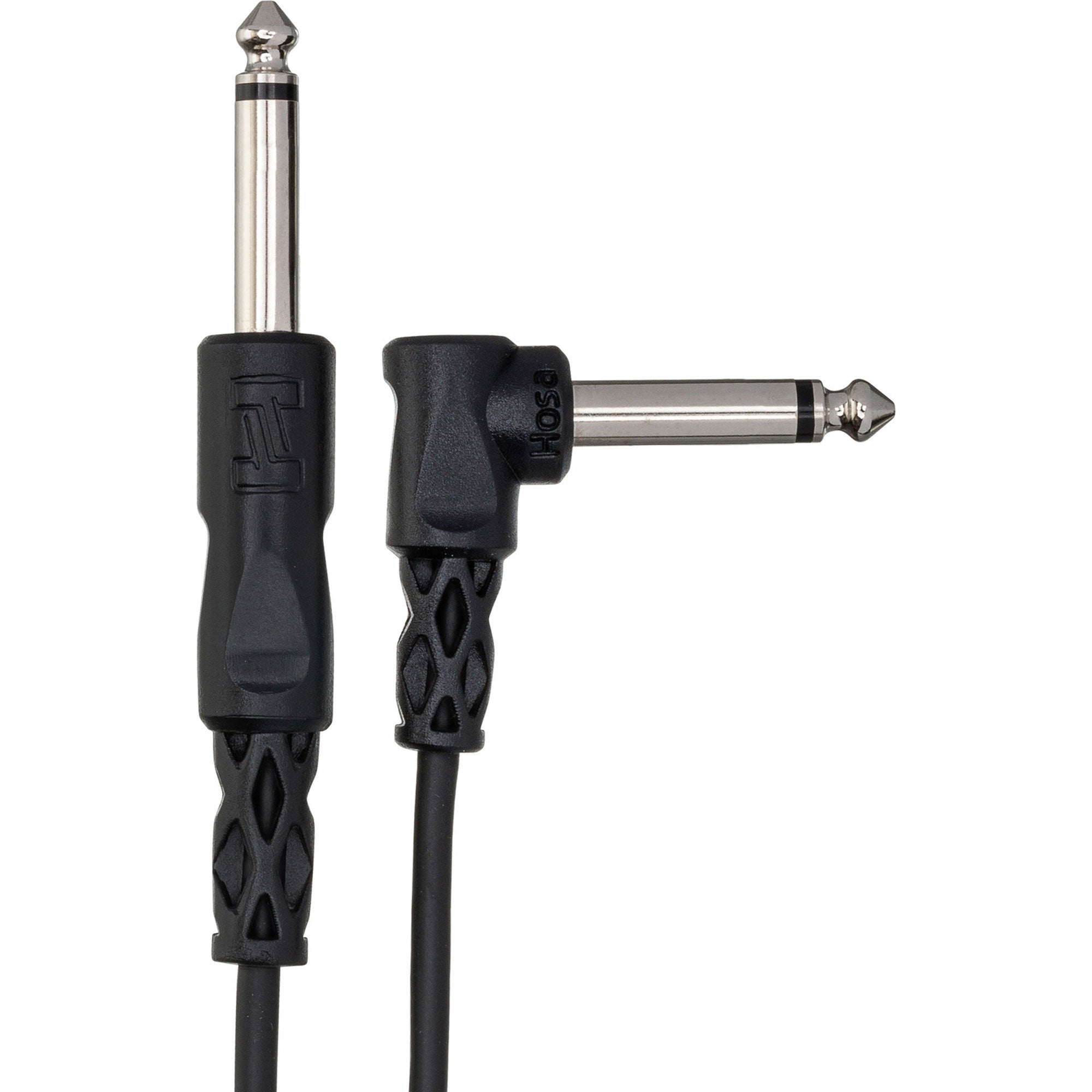 Hosa CPP-103R 1/4" TS to Right-Angle 1/4" TS Unbalanced Interconnect Cable (3')