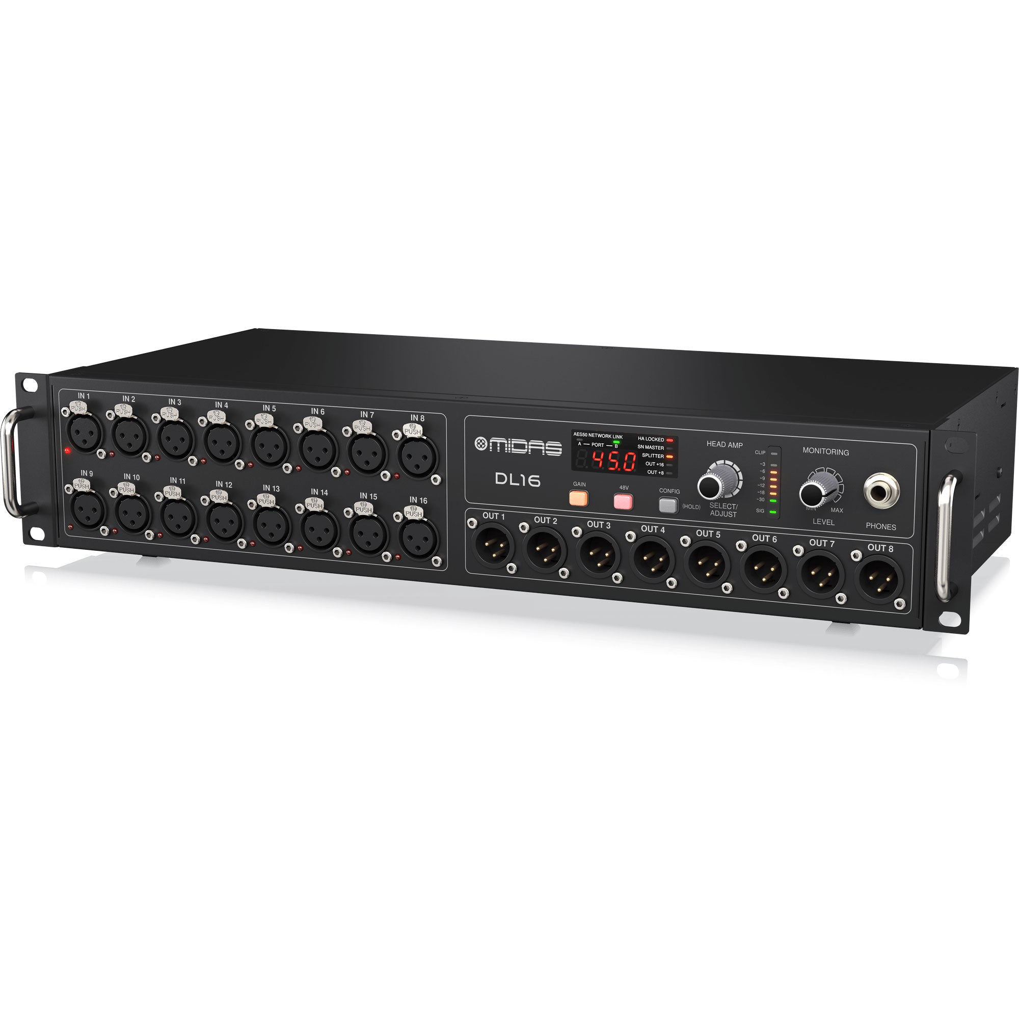 Midas DL16 16 Input, 8 Output Stage Box with 16 Midas Preamps