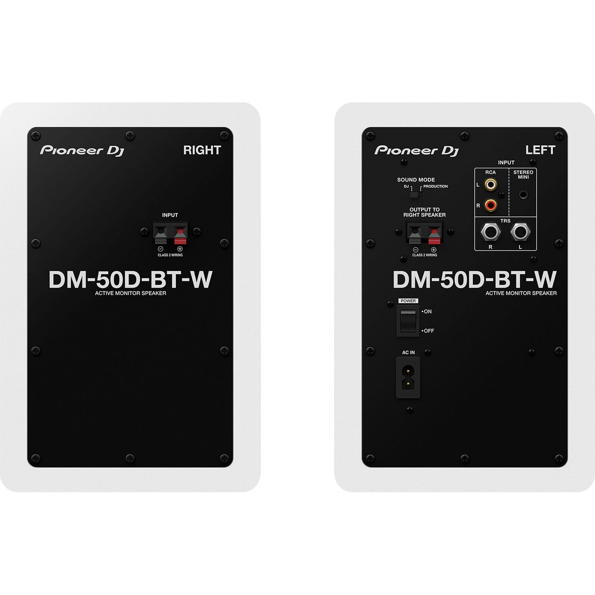 Pioneer DJ DM-50D-BT Active 5" Desktop Monitor/DJ Speakers (White)