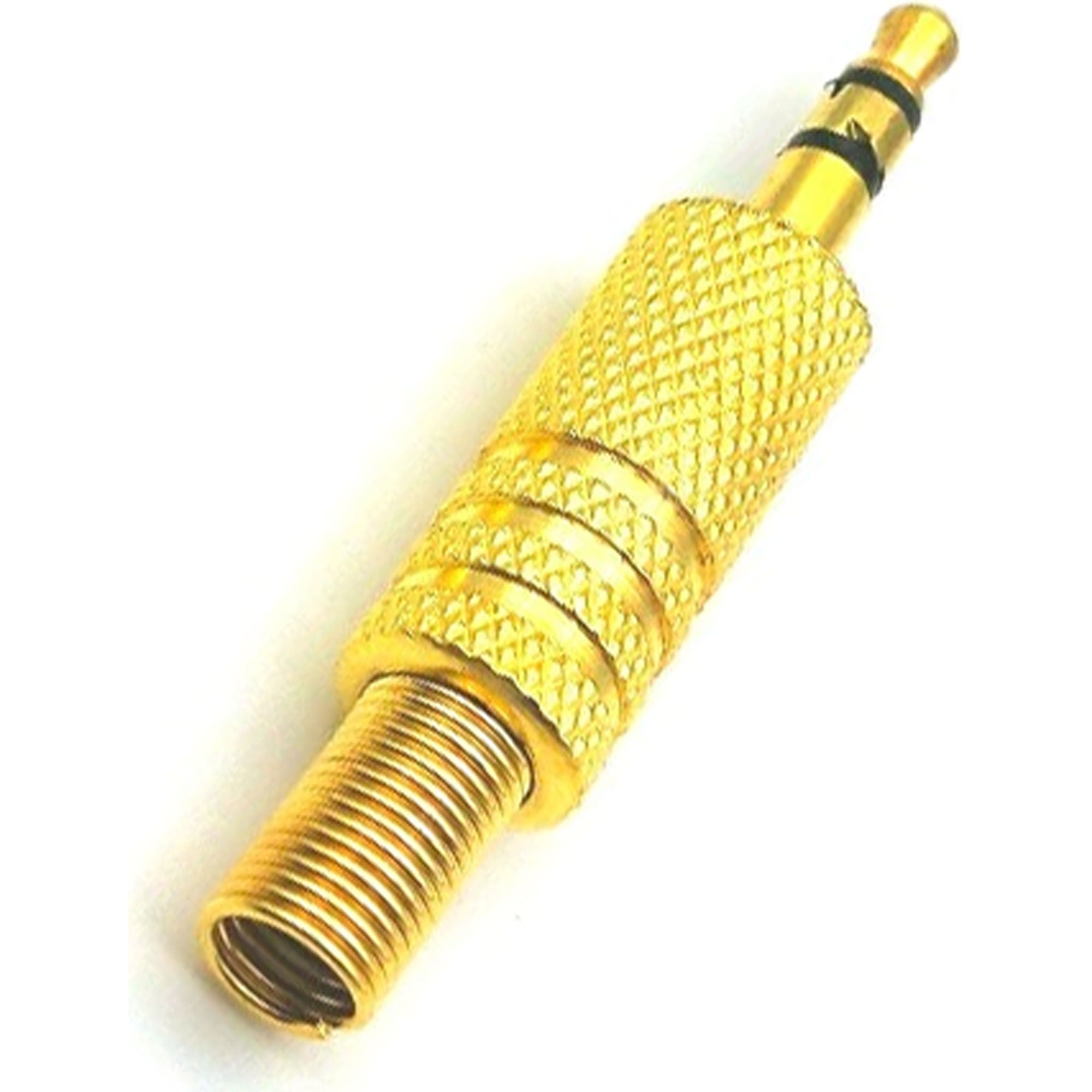 Performance Audio In-Line 3.5mm (1/8") TRS Stereo Male Plug (Gold, 25 Pack)