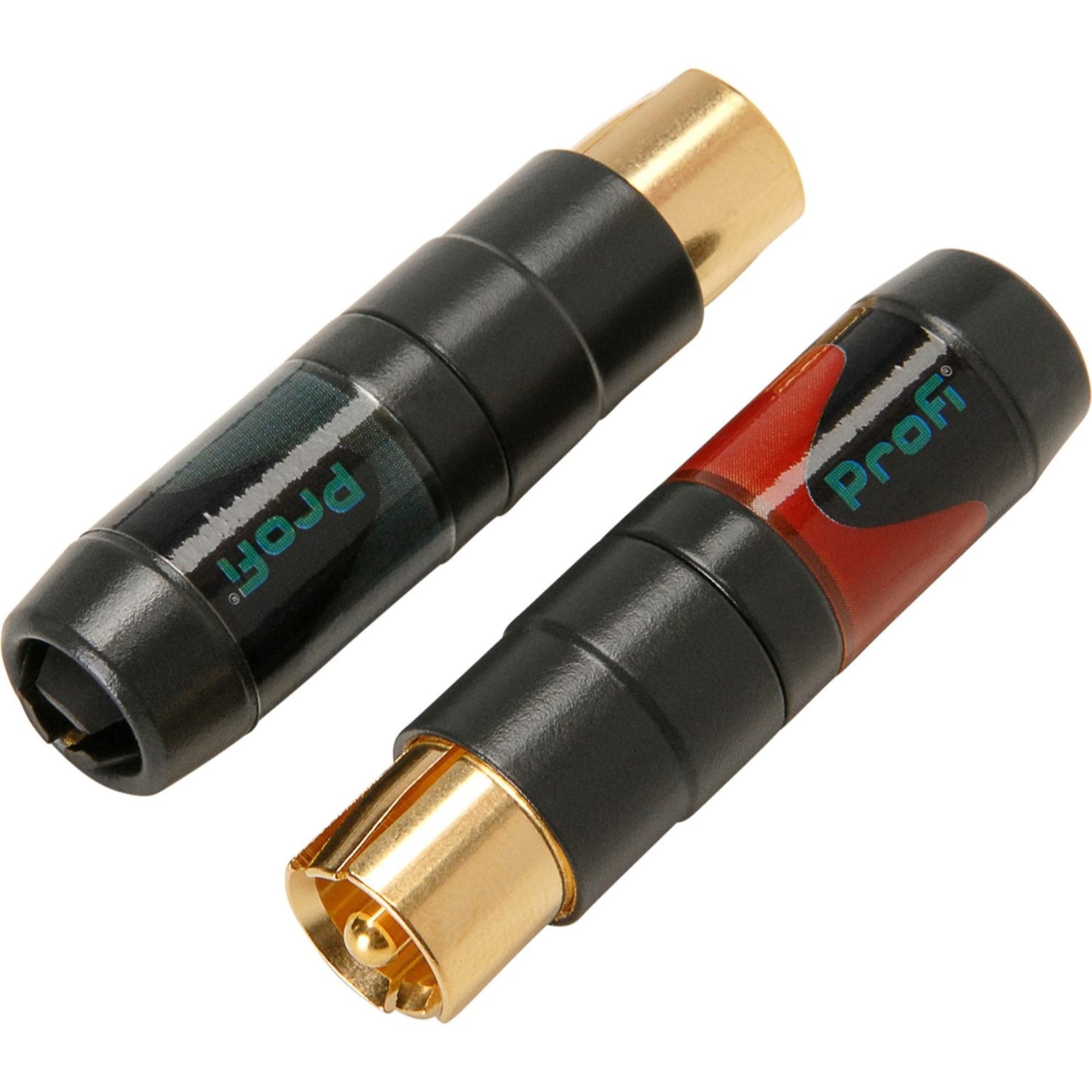 Neutrik NF2C-B/2 ProFi Professional RCA Plugs (1 Pair, Red & Black)