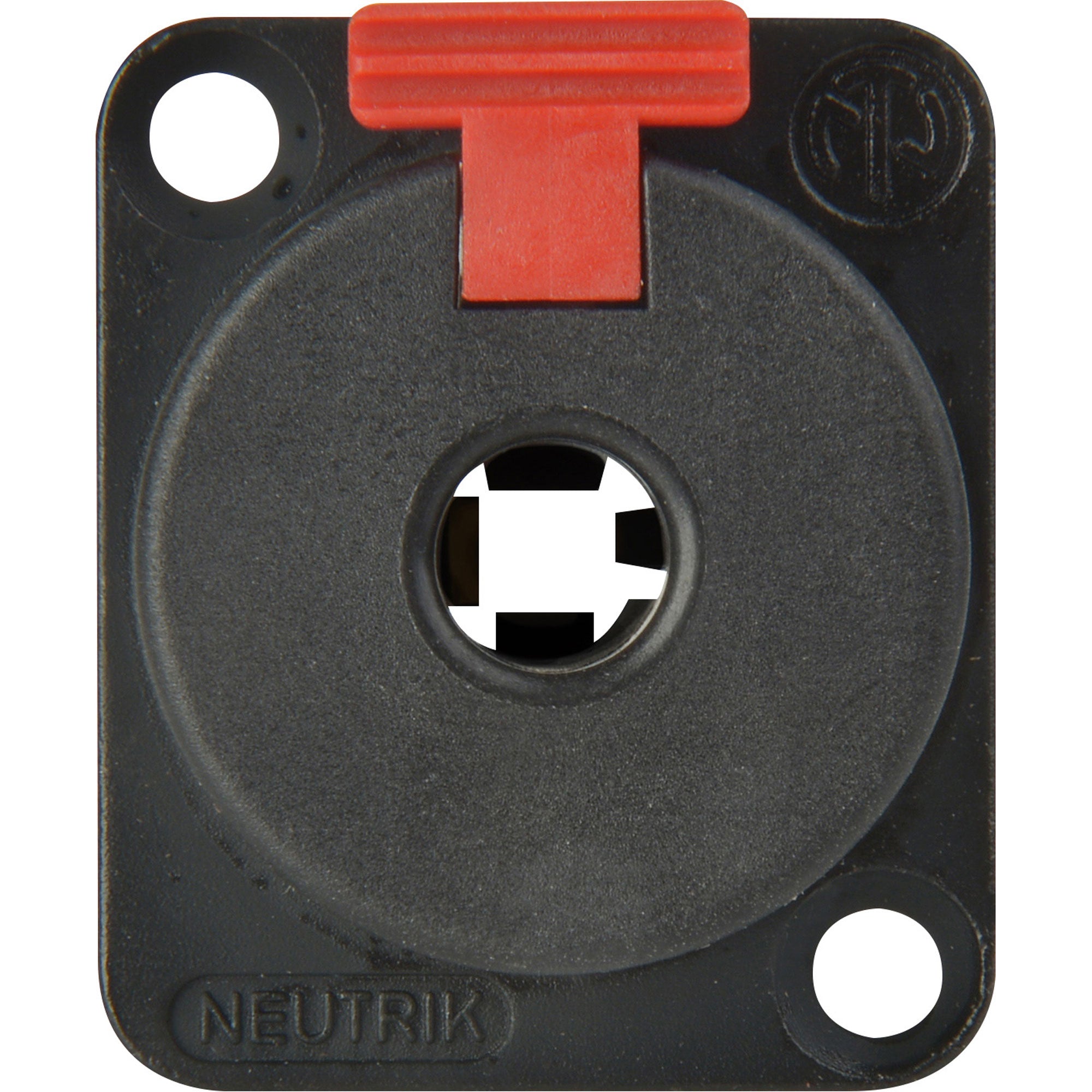 Neutrik NJ3FP6C-B Locking Female 1/4" TRS Stereo Chassis Panel Jack (Black/Gold)